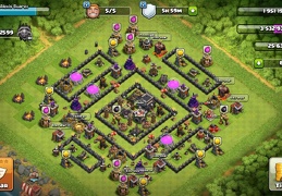 #0043 Diseño Híbrido Ayuntamiento 9 TH9 War Base Layout by Hector manuel