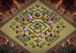 #0314 Diseño de Guerra para Ayuntamiento 9, TH9 War Base Layout