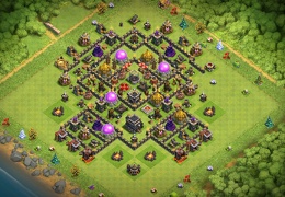 #0349 Diseño Proteger Elixir Oscuro Ayuntamiento 9, Farming TH9 Base Layout