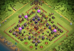 #0401 Proteger Elixir Oscuro Ayuntaiento 10, Farming Base Layout for TH10