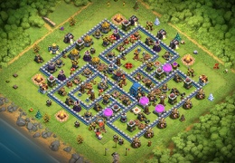 #0496 Base for Town Hall 12, Pushing Trophies / War, Ayuntamiento 12 Diseño 