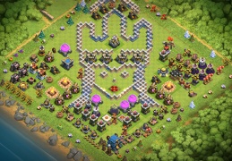 #0590 Fan Art: Archer Queen Base Layout TH12, Reina Arquera Ayuntamiento 12