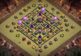 #0627 War Base Layout TH9, Diseño de Guerra Ayuntamiento 9