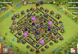 #1296 Farming Base Layout for TH9, Proteger Recursos